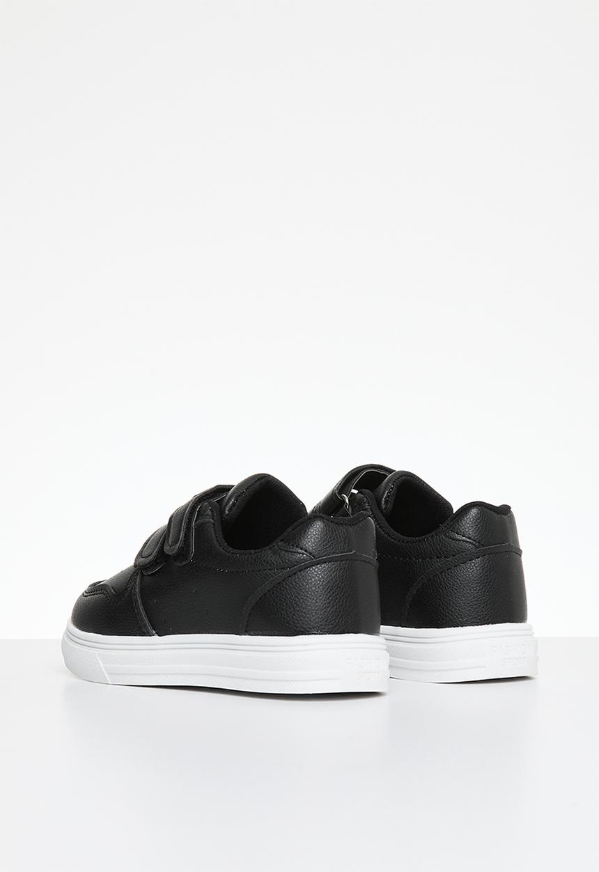 Pop Candy - Boys twin velcro strap sneakers - black