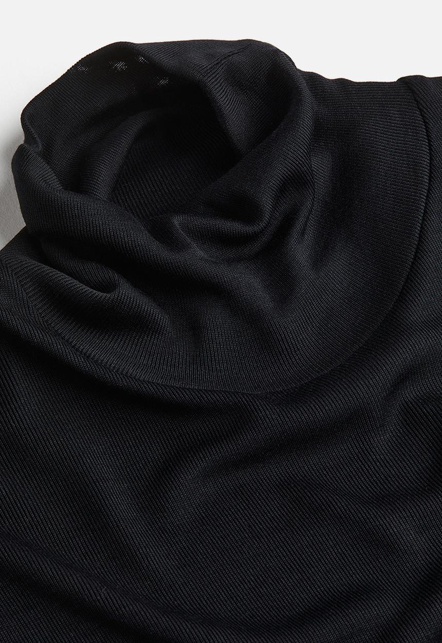 H&M - H&M Studio: Silk turtleneck top - midnight black