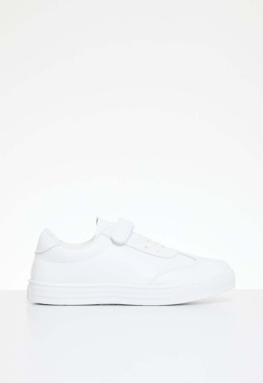Pop Candy - Boys velcro/lace up sneakers - white