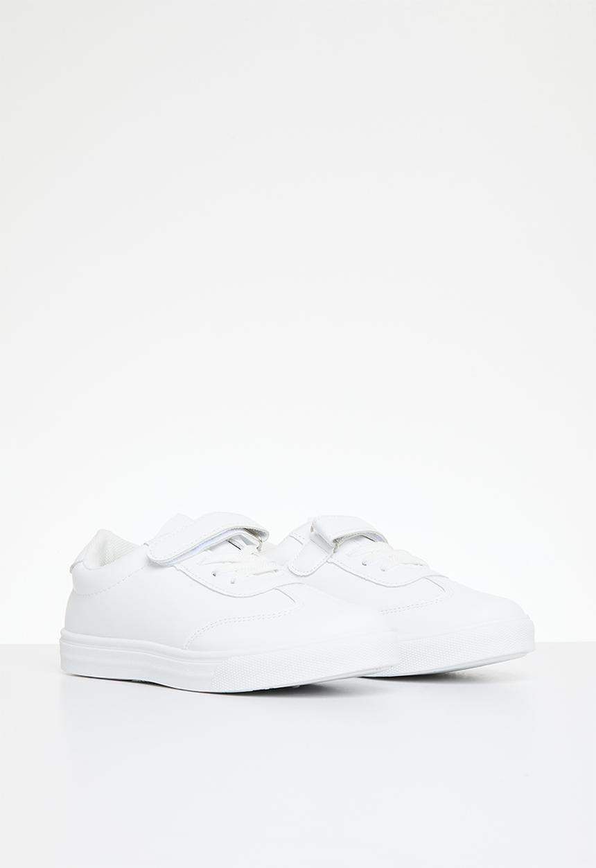Pop Candy - Boys velcro/lace up sneakers - white