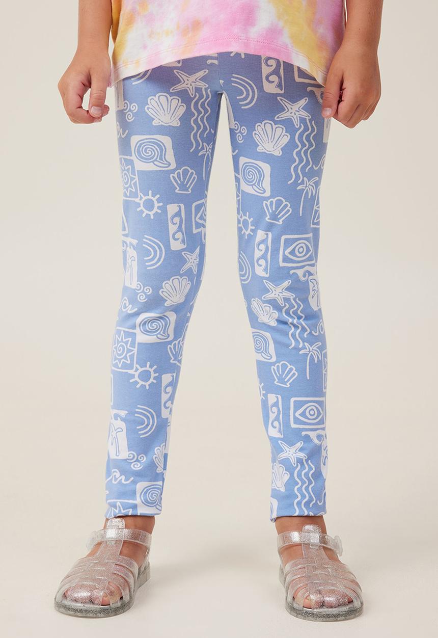 Cotton On - Huggie tights - dusk blue/amalfi shapes