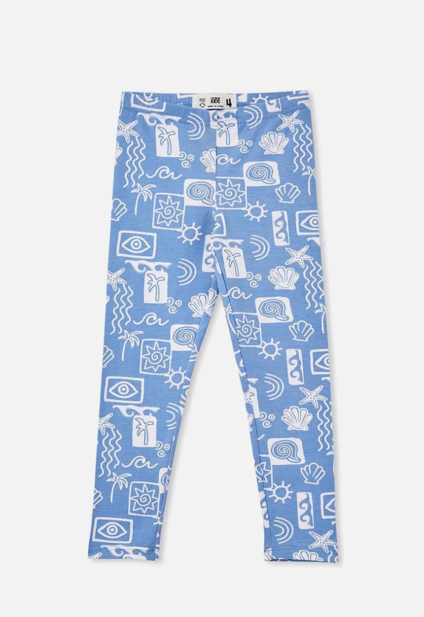 Cotton On - Huggie tights - dusk blue/amalfi shapes