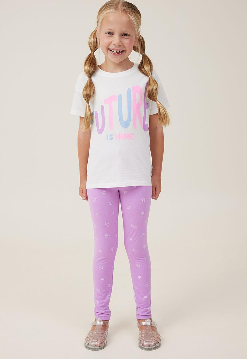 Cotton On - Huggie tights - lavender dreams/duna ditsy