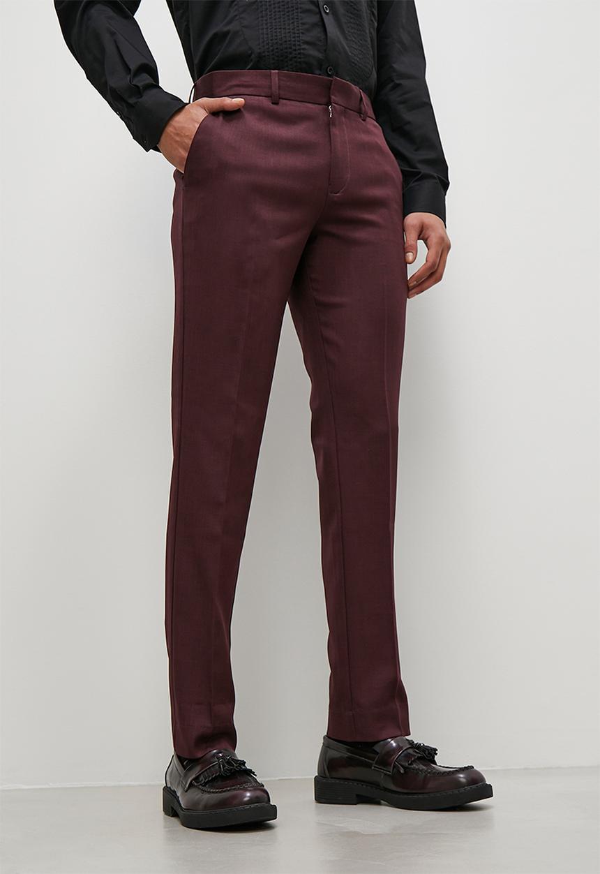 Superbalist - Charlie slim fit trousers - burgundy