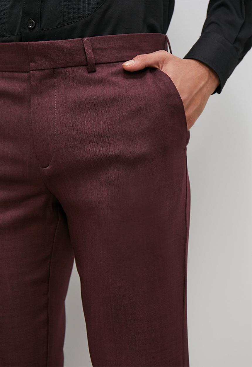 Superbalist - Charlie slim fit trousers - burgundy