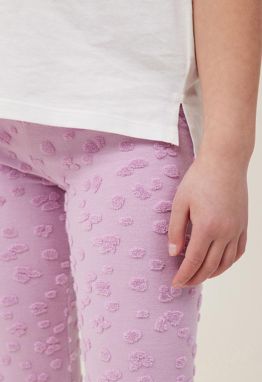 Cotton On - Huggie tights - chalky mauve/mini leopard