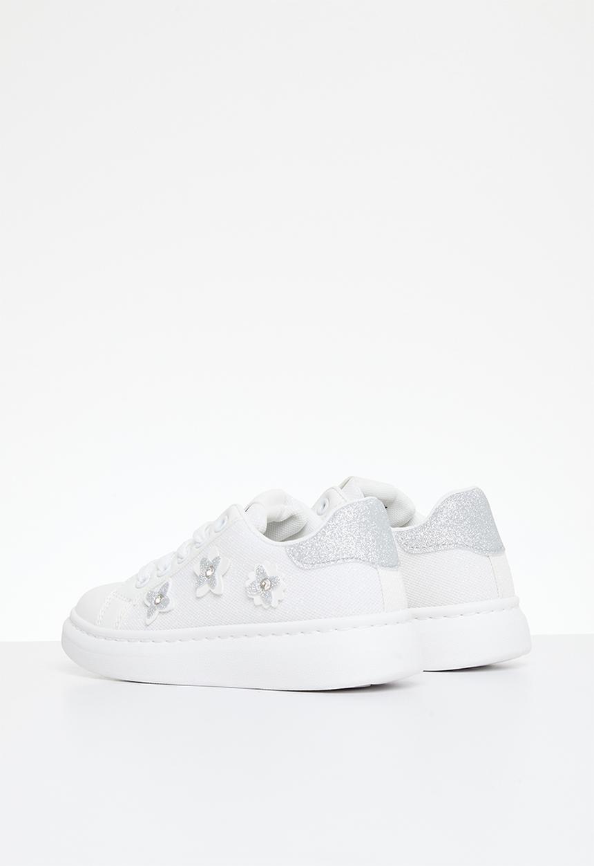 Pierre Cardin - Chloe embellished sneaker - white silver 