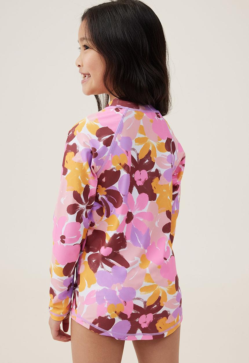Cotton On - Hamilton long sleeve rashie - painterly floral