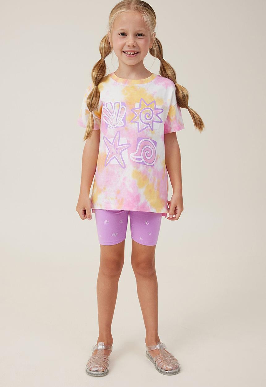Cotton On - Hailey bike short - lavender dream/duna ditsy