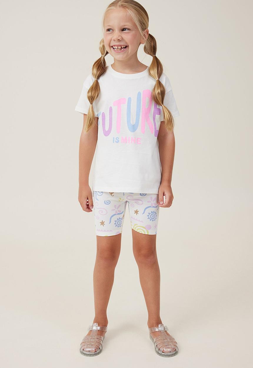 Cotton On - Hailey bike short - vanilla/capri floral