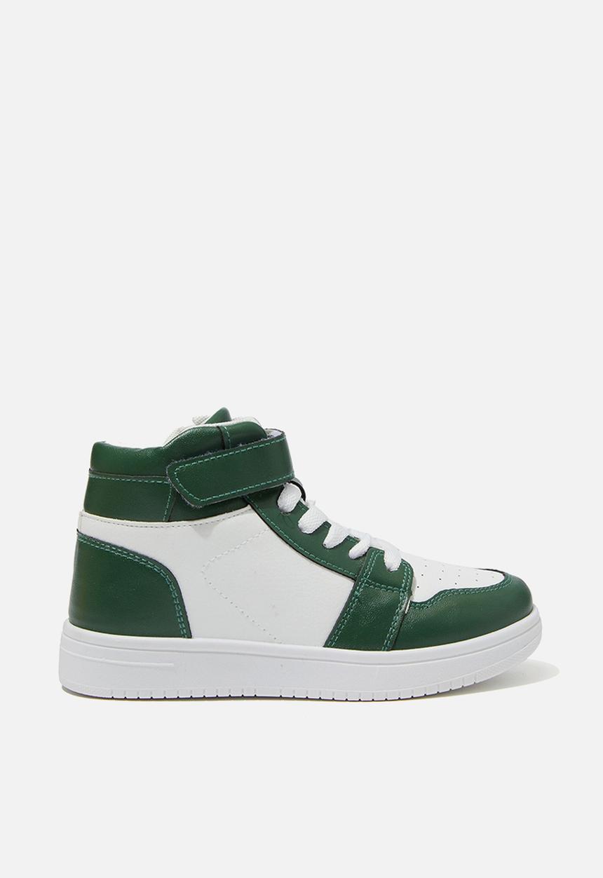 Cotton On - Hunter high top trainer - turtle green/white