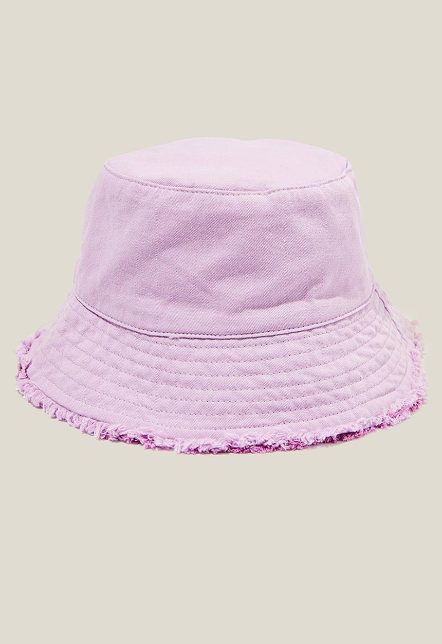 Cotton On - Kids reversible bucket hat - lavender dreams/opera