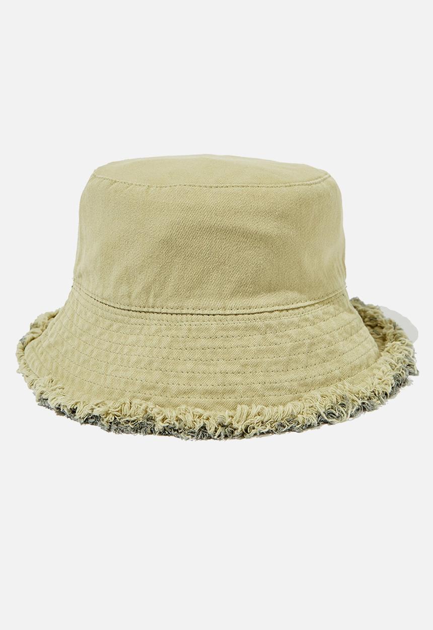 Cotton On - Kids reversible bucket hat - swag green/gumnut green