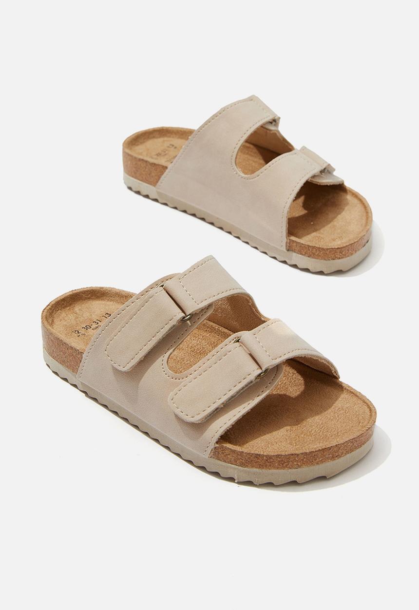 Cotton On - Frankie double strap slide - semolina