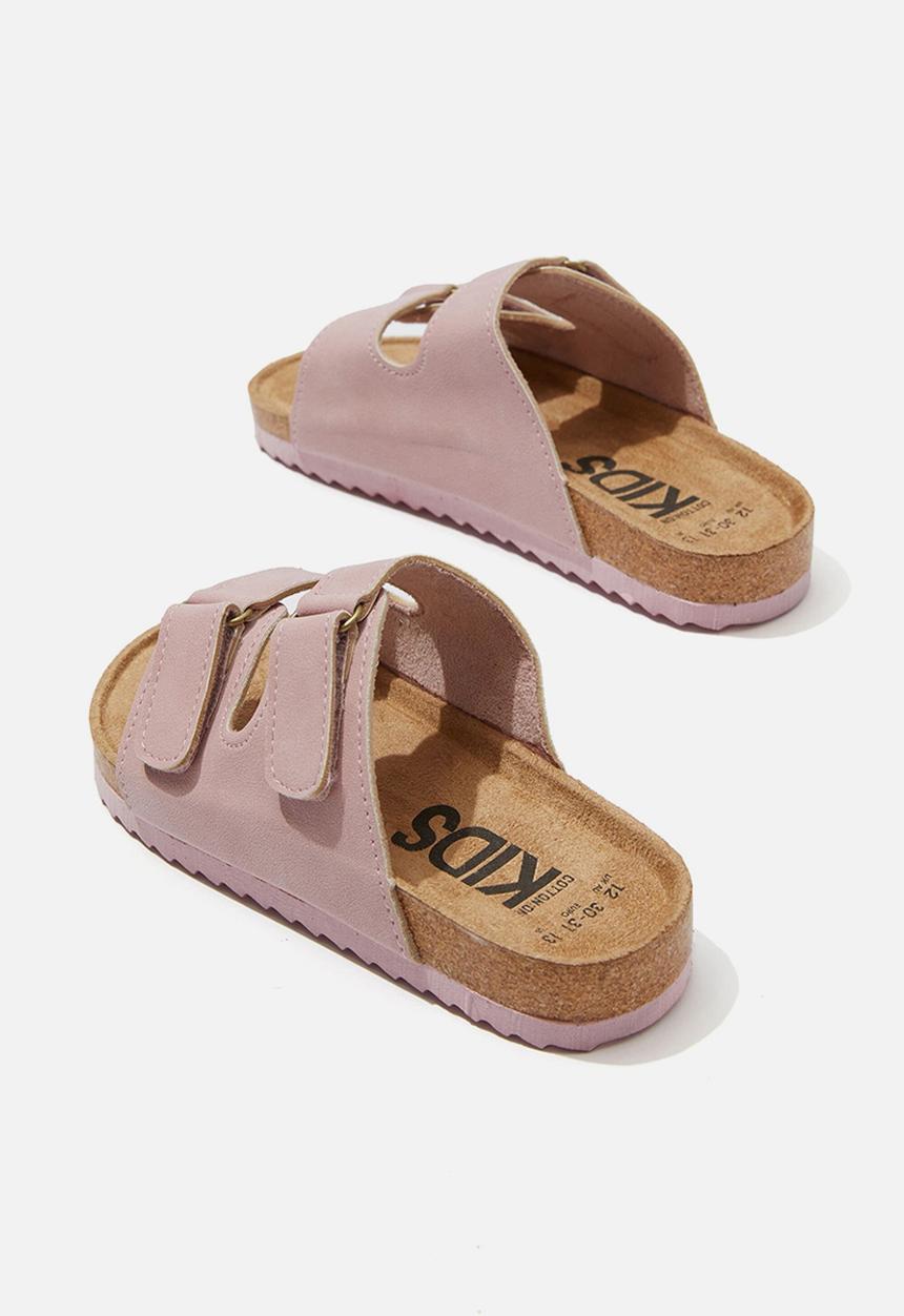 Cotton On - Frankie double strap slide - pinky