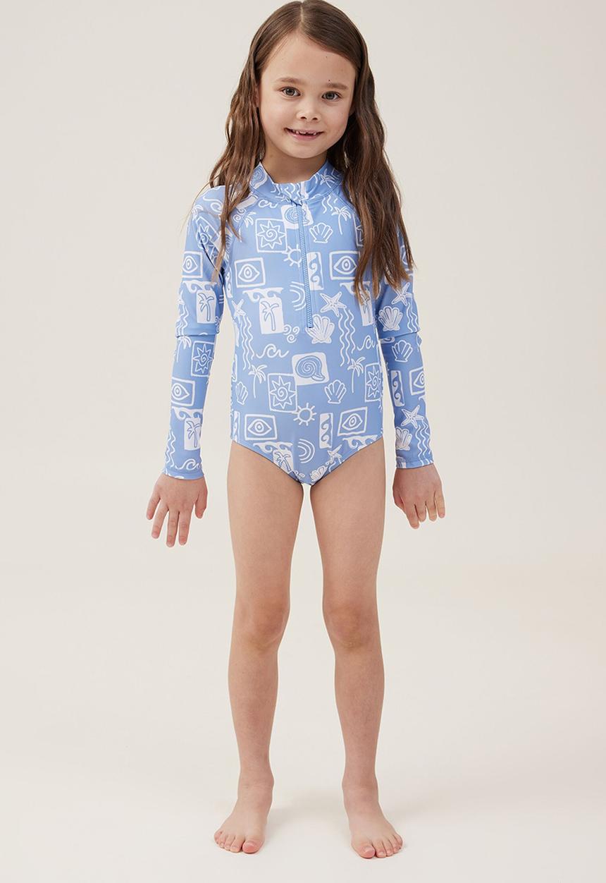 Cotton On - Lydia one piece - dusk blue/amalfi shapes