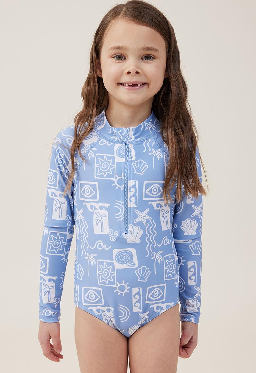 Cotton On - Lydia one piece - dusk blue/amalfi shapes