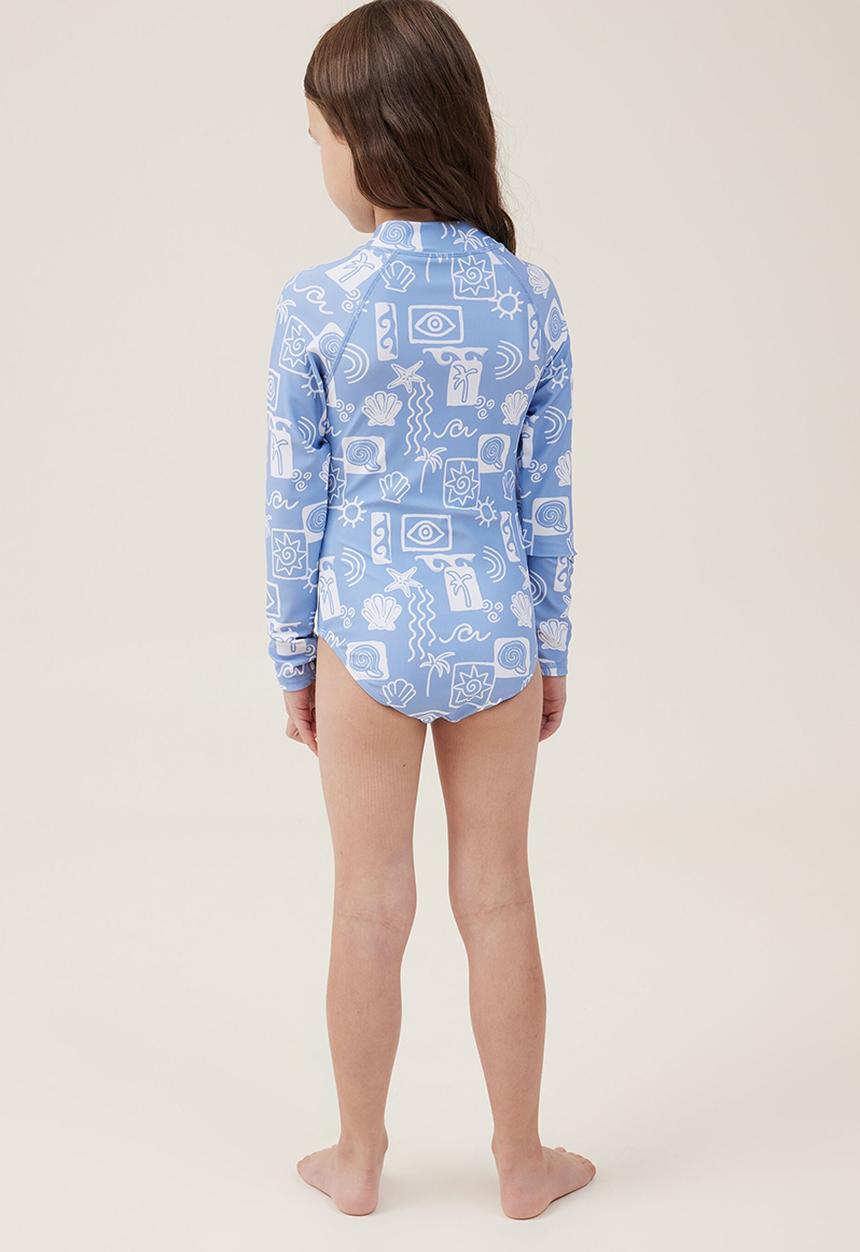 Cotton On - Lydia one piece - dusk blue/amalfi shapes