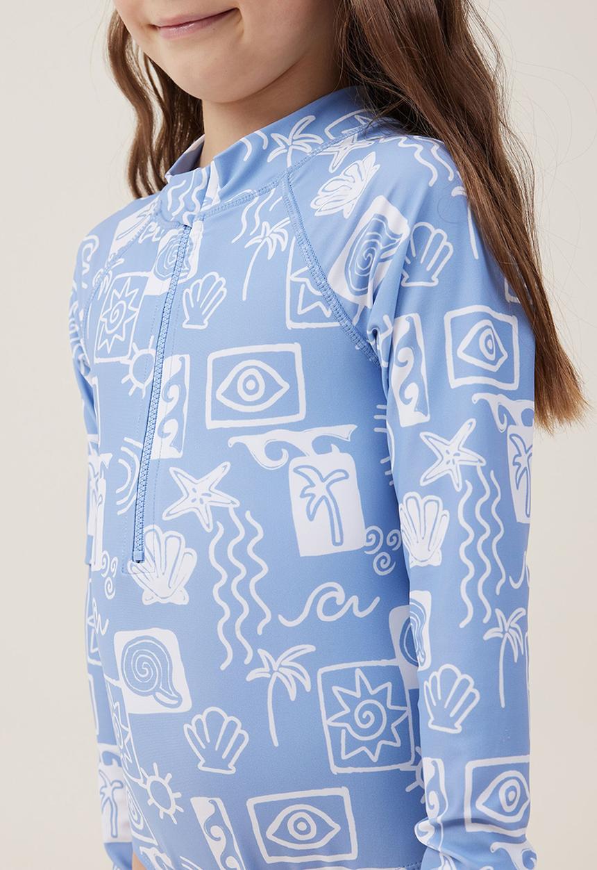 Cotton On - Lydia one piece - dusk blue/amalfi shapes