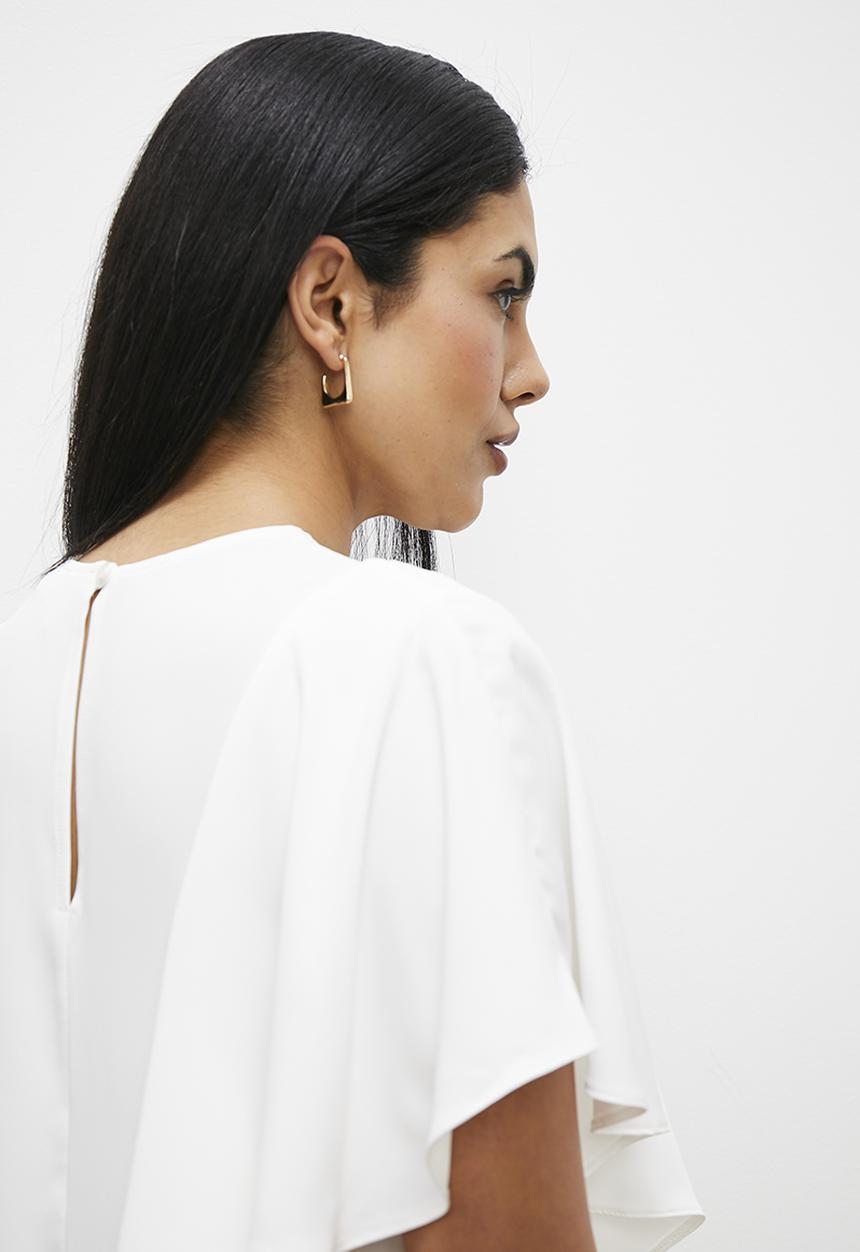 edit - Frill inset easy tee - ivory