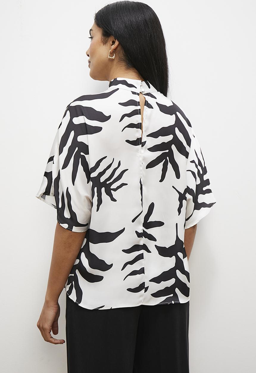 edit - Basic satin shell - white & black