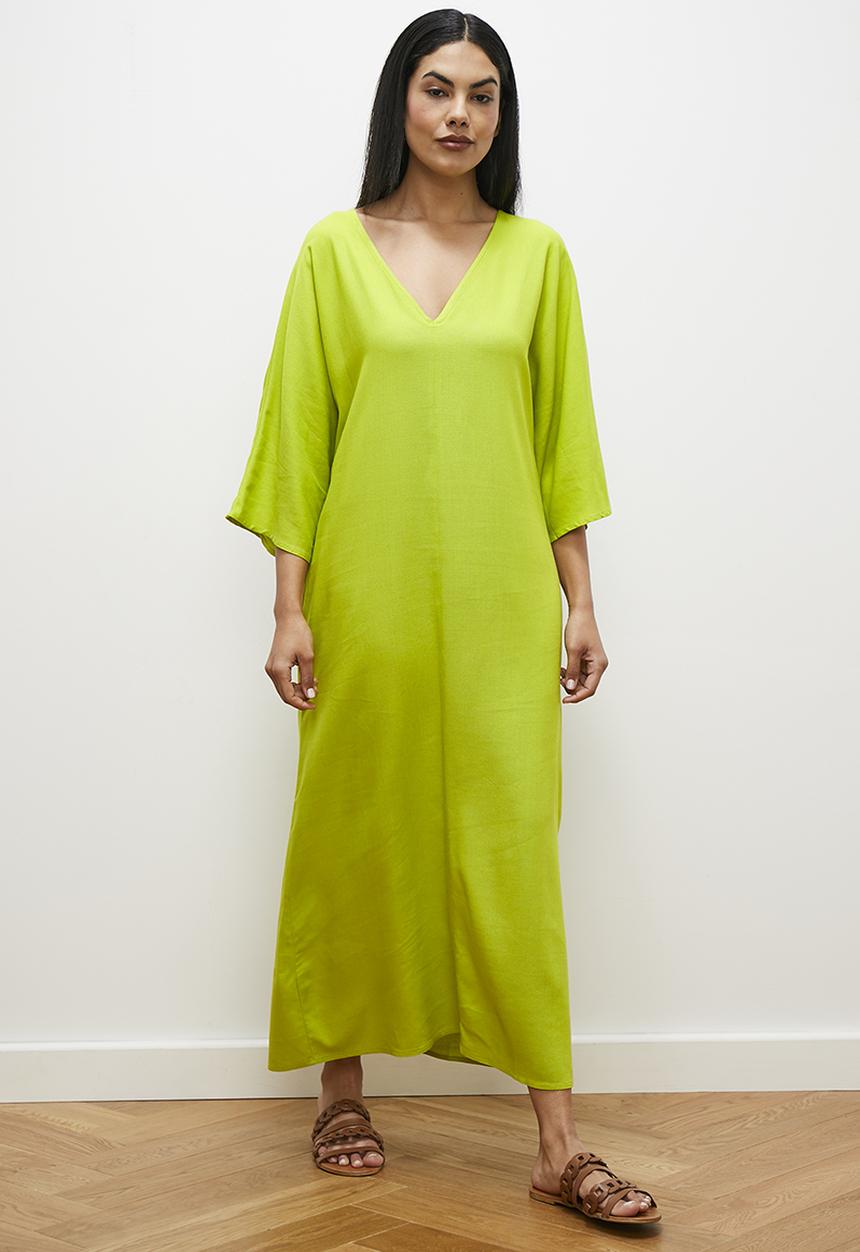 edit - Maxi kaftan dress - lime