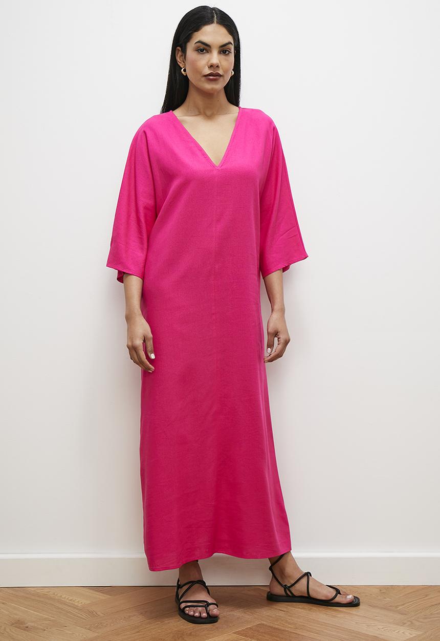 edit - Maxi kaftan dress - fuschia