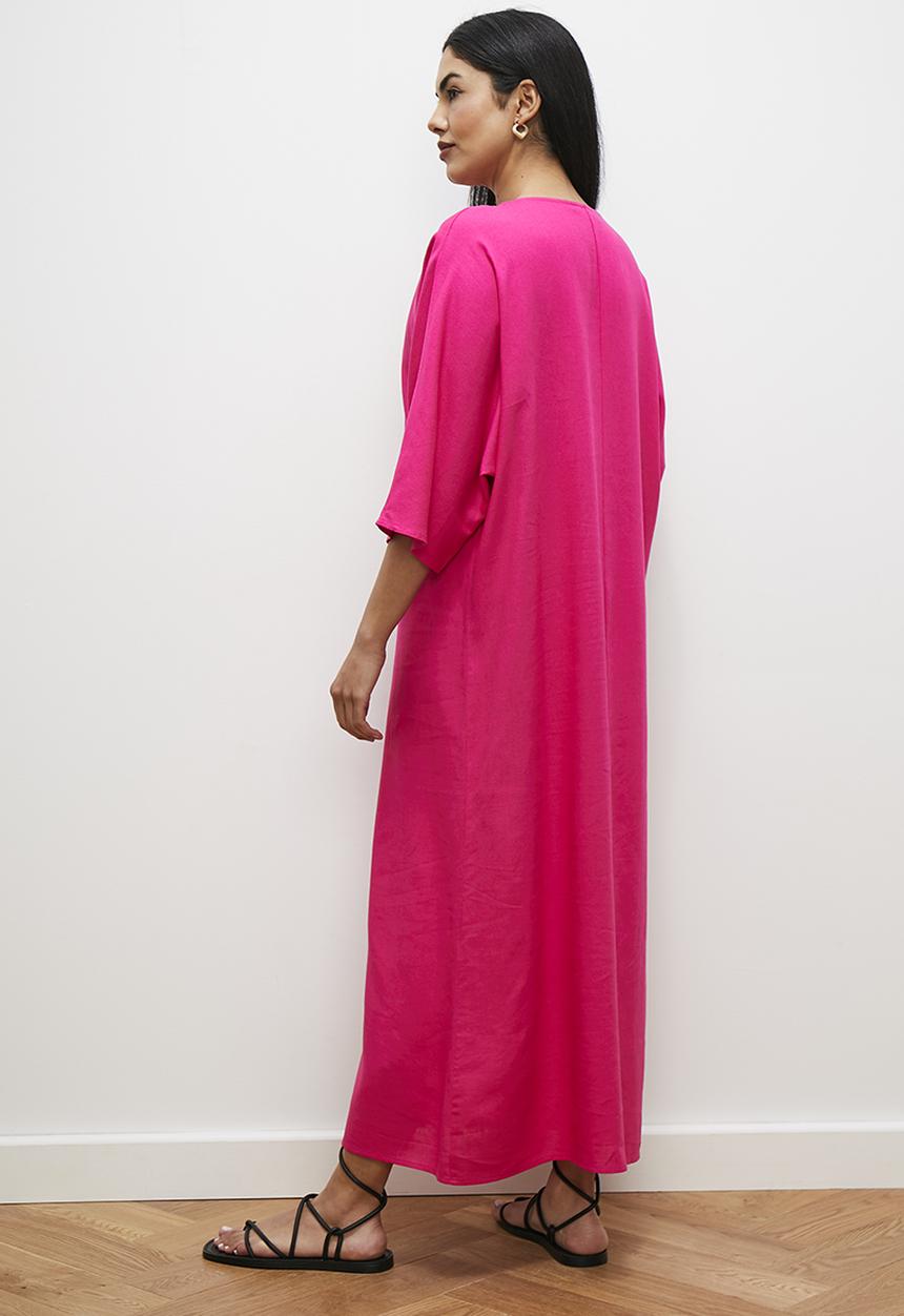 edit - Maxi kaftan dress - fuschia