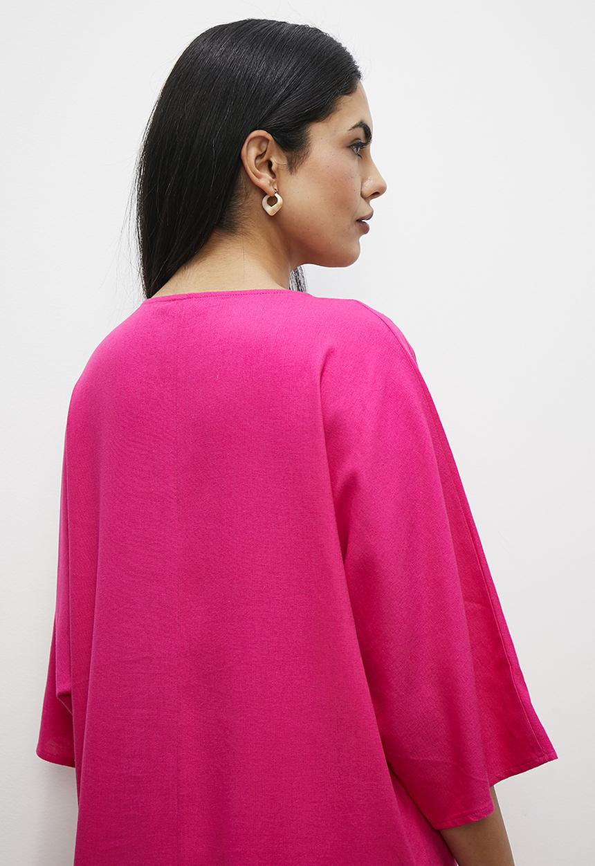 edit - Maxi kaftan dress - fuschia