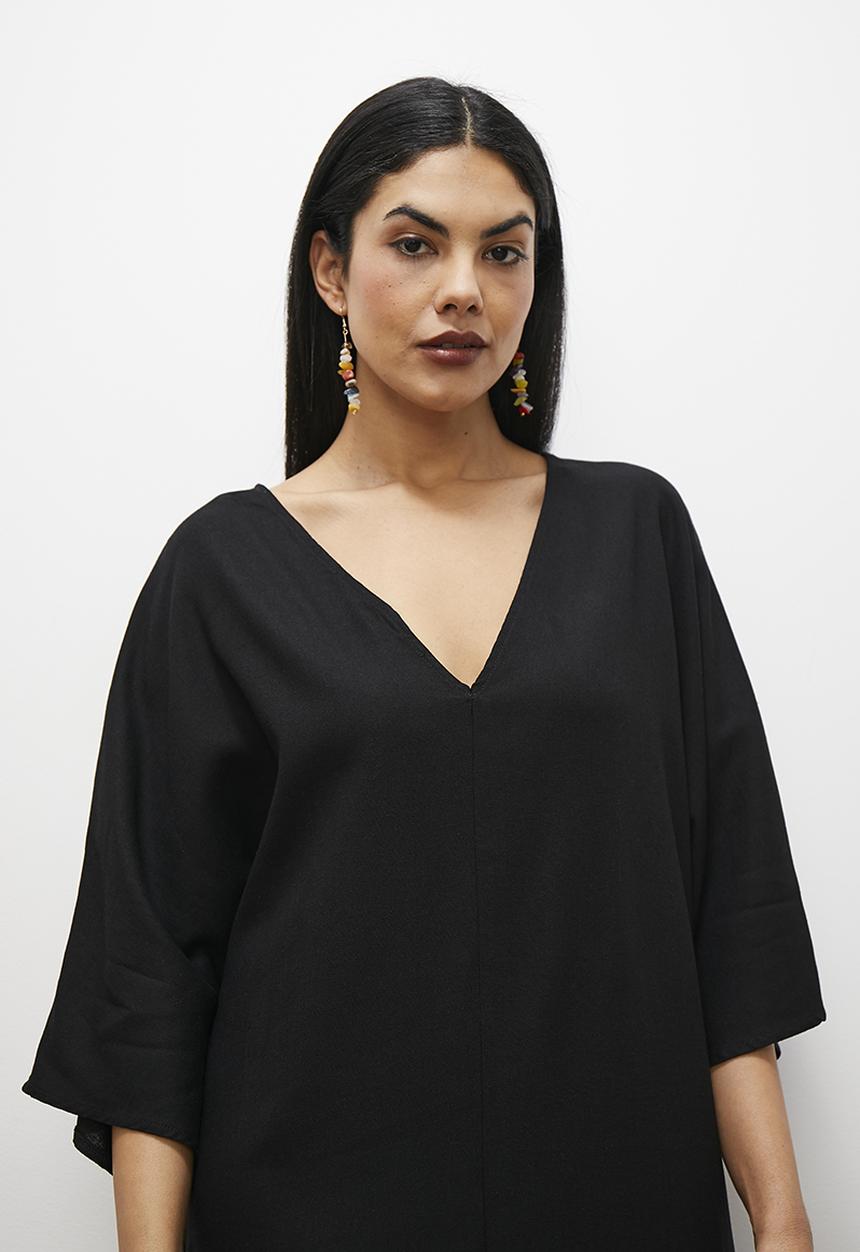 edit - Maxi kaftan dress - black