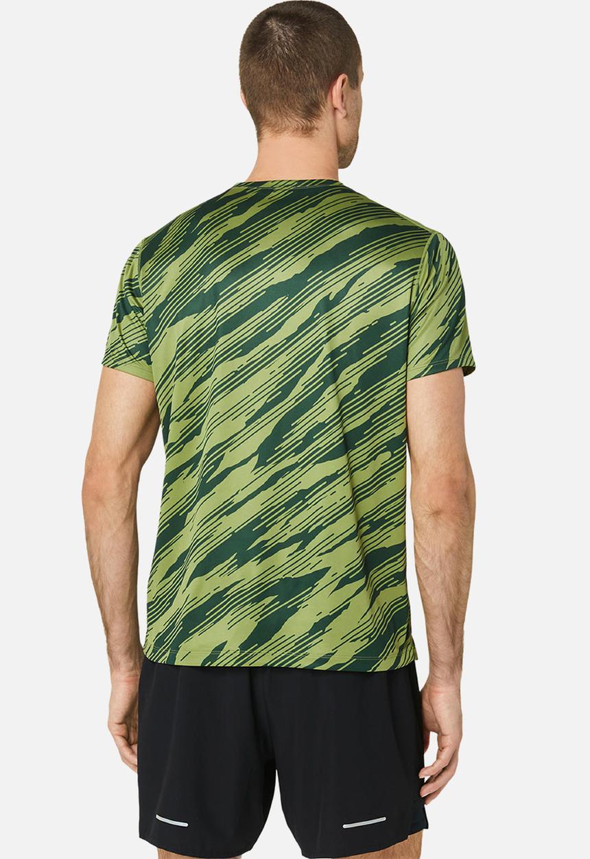 ASICS - Core all over print short sleeve top - green