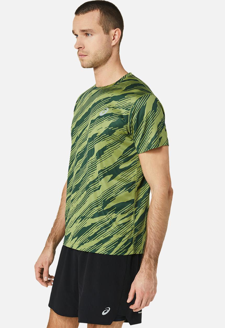 ASICS - Core all over print short sleeve top - green