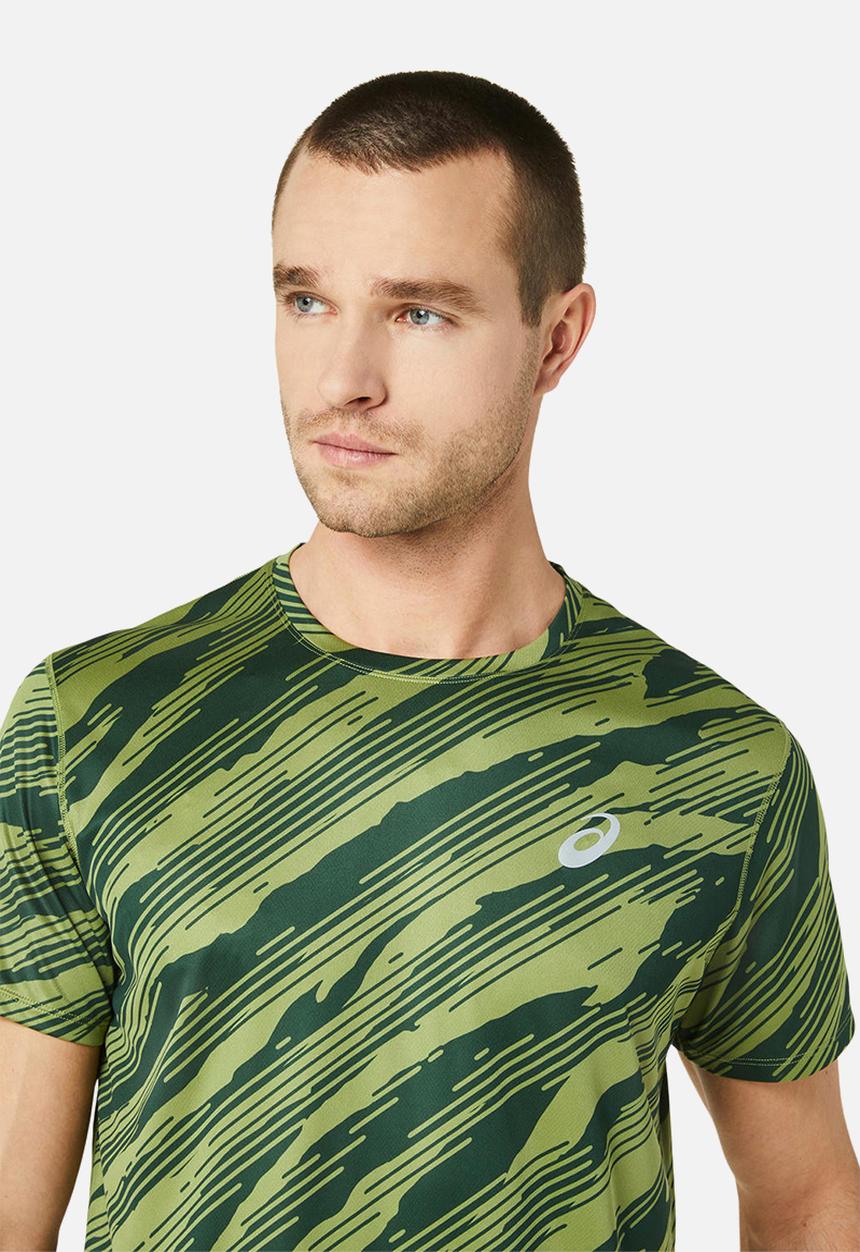 ASICS - Core all over print short sleeve top - green