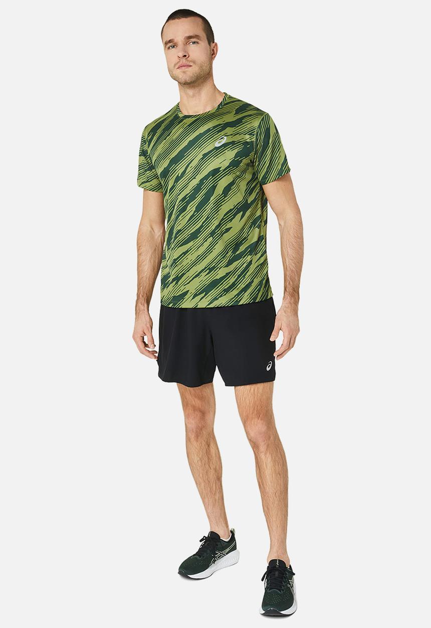 ASICS - Core all over print short sleeve top - green