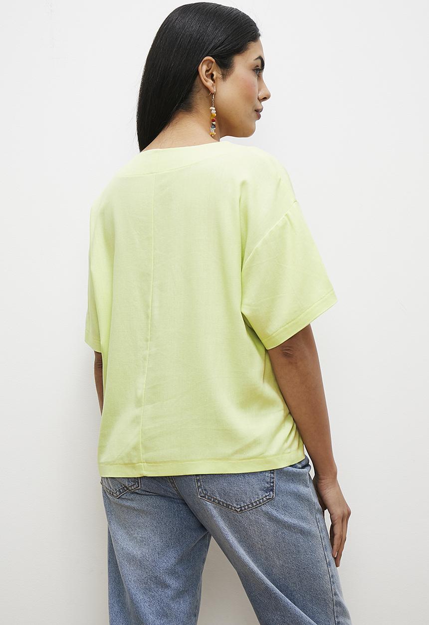 edit - Oversized linen boxy tee - butterfly
