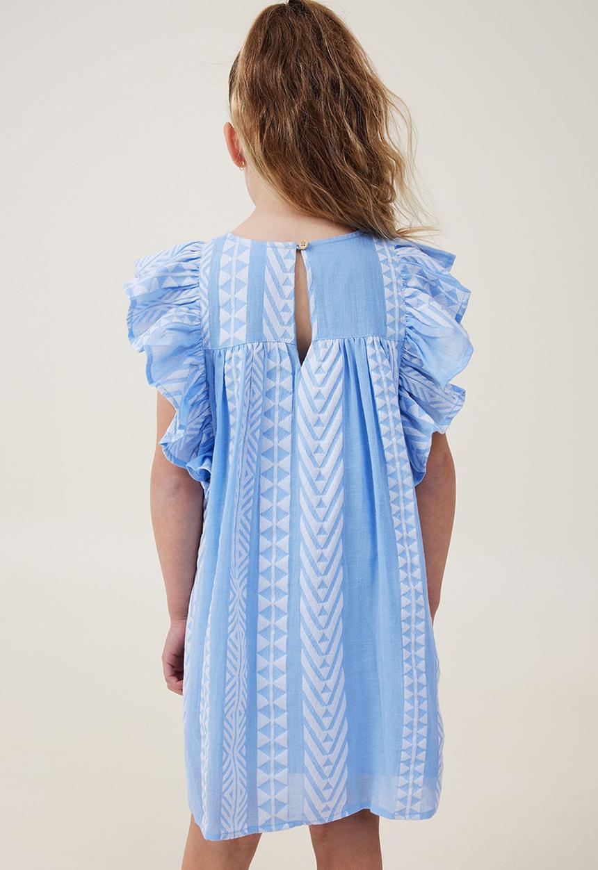 Cotton On - Quinni short sleeve dress - dusk blue/white