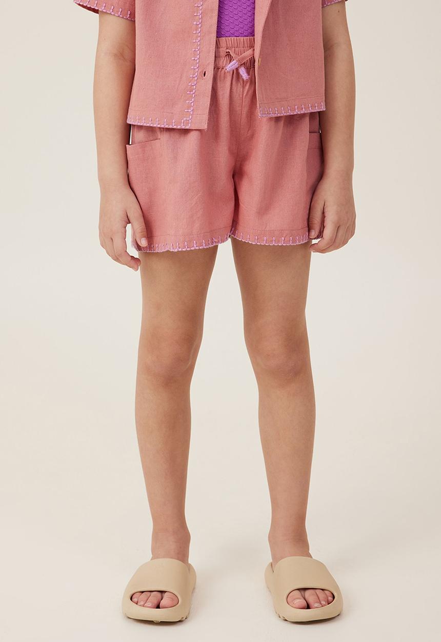 Cotton On - Kai short - clay pigeon/lavender dreams