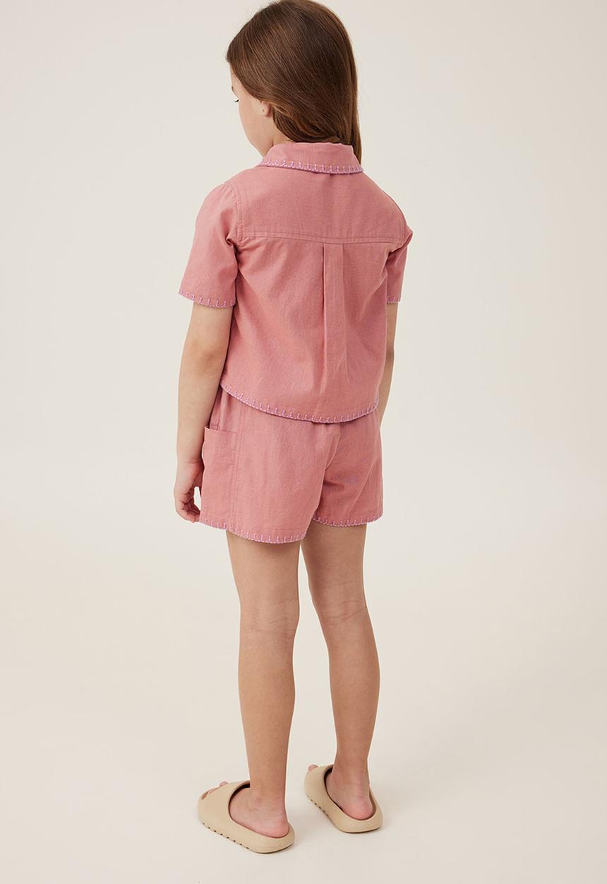 Cotton On - Kai short - clay pigeon/lavender dreams