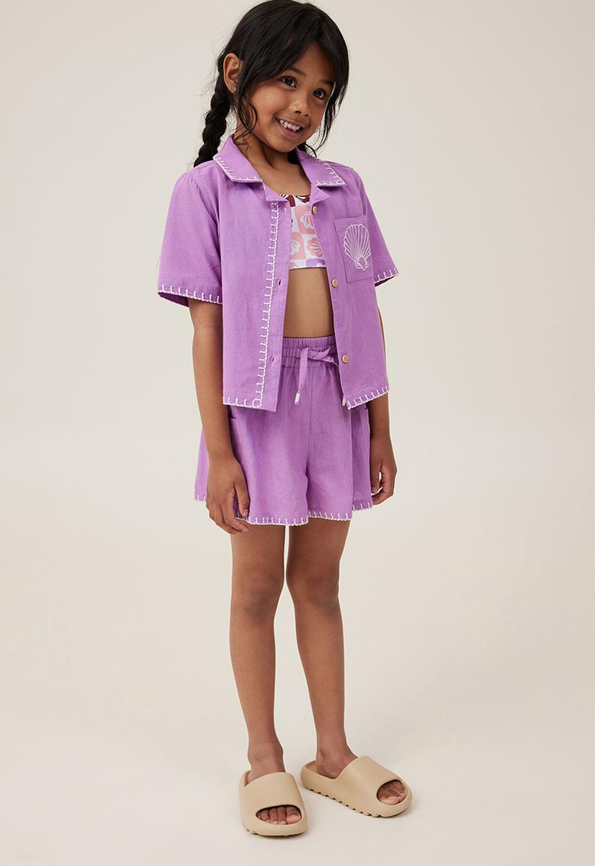 Cotton On - Kai short - lavender dreams/white