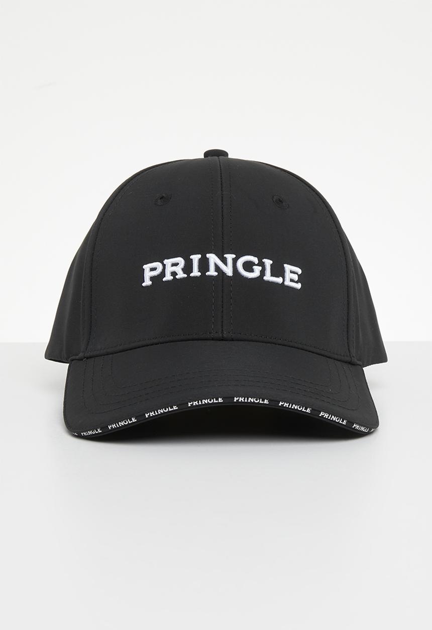 Pringle of Scotland - Thomas trimmed peak cap - black