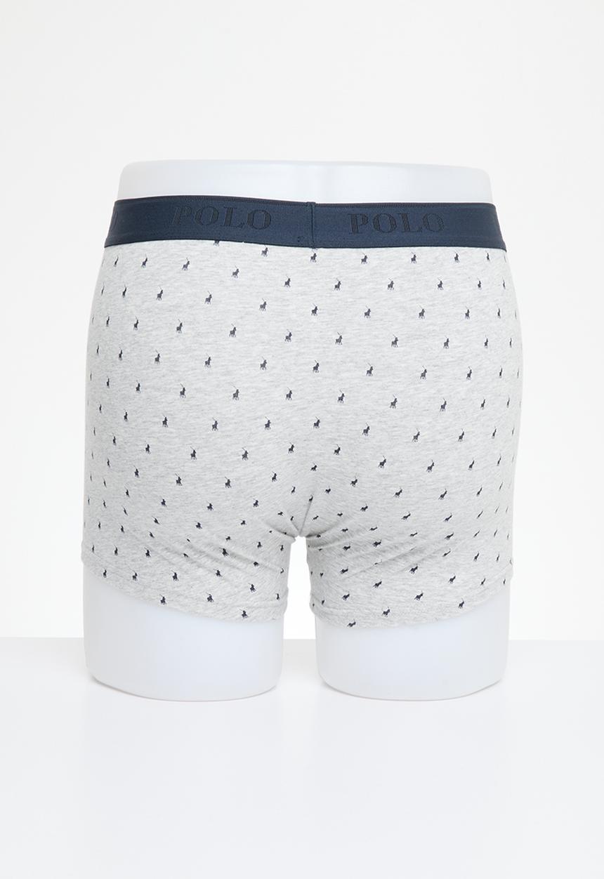 POLO - Men aop pony knit boxer - grey melange