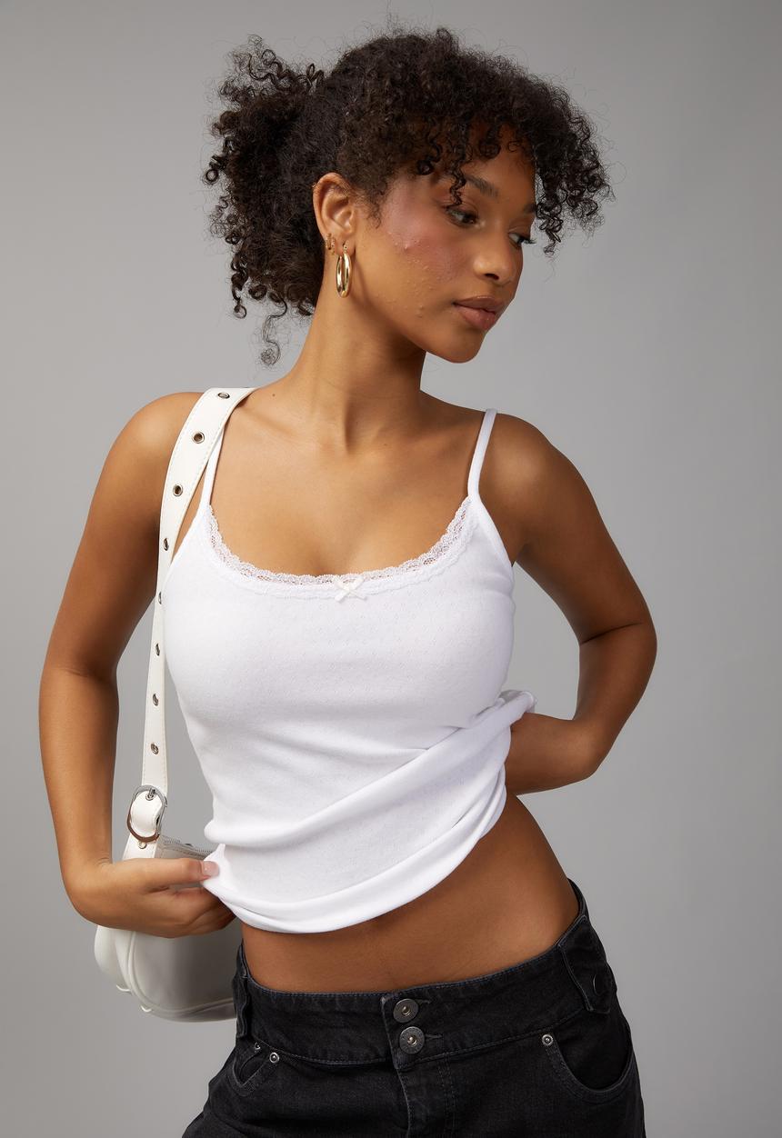 Factorie - Pointelle cami - white