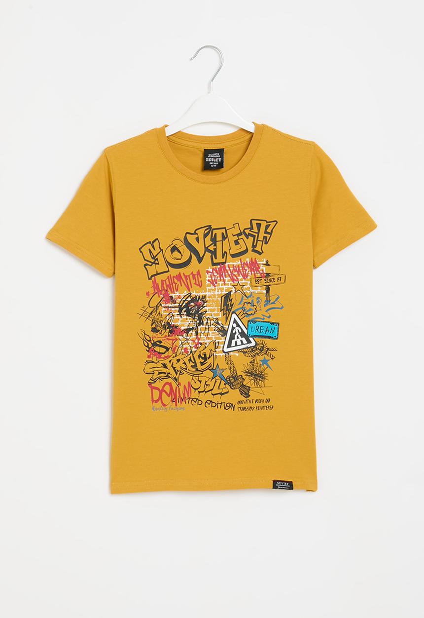 SOVIET - Boys fashion tee - mustard