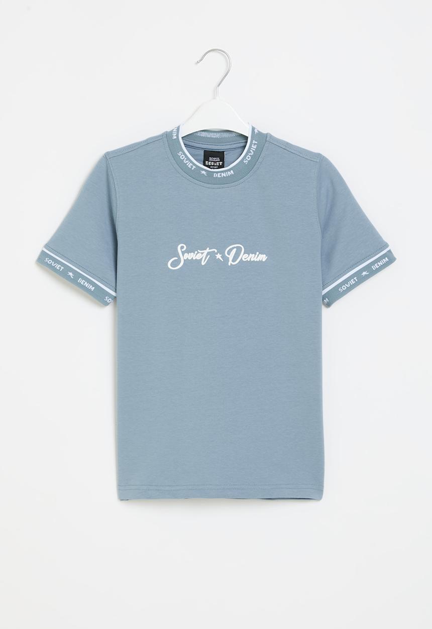 SOVIET - Boys crew neck tee - powder blue