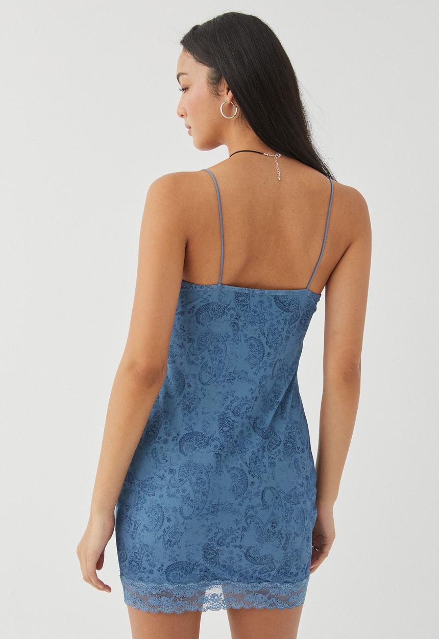 Supré  - Blair mesh mini dress - sidney paisley blue slate
