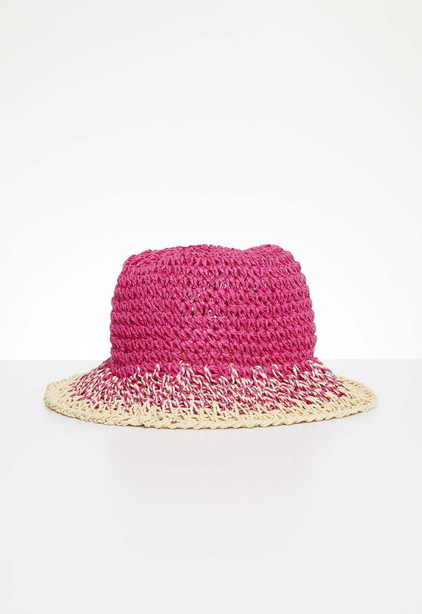 Superbalist - Victoria crochet sun hat - pink & neutral