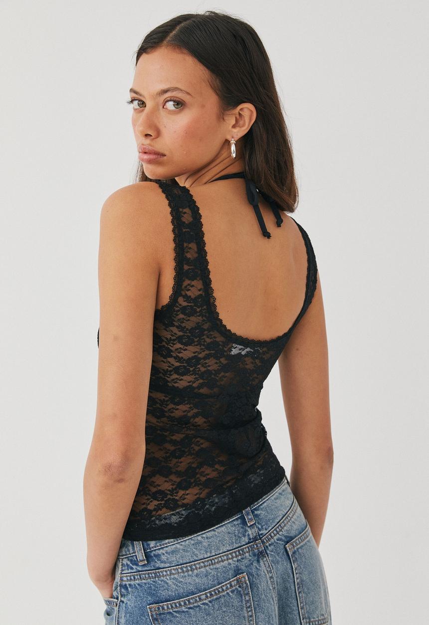 Supré  - Carla lace tank - black