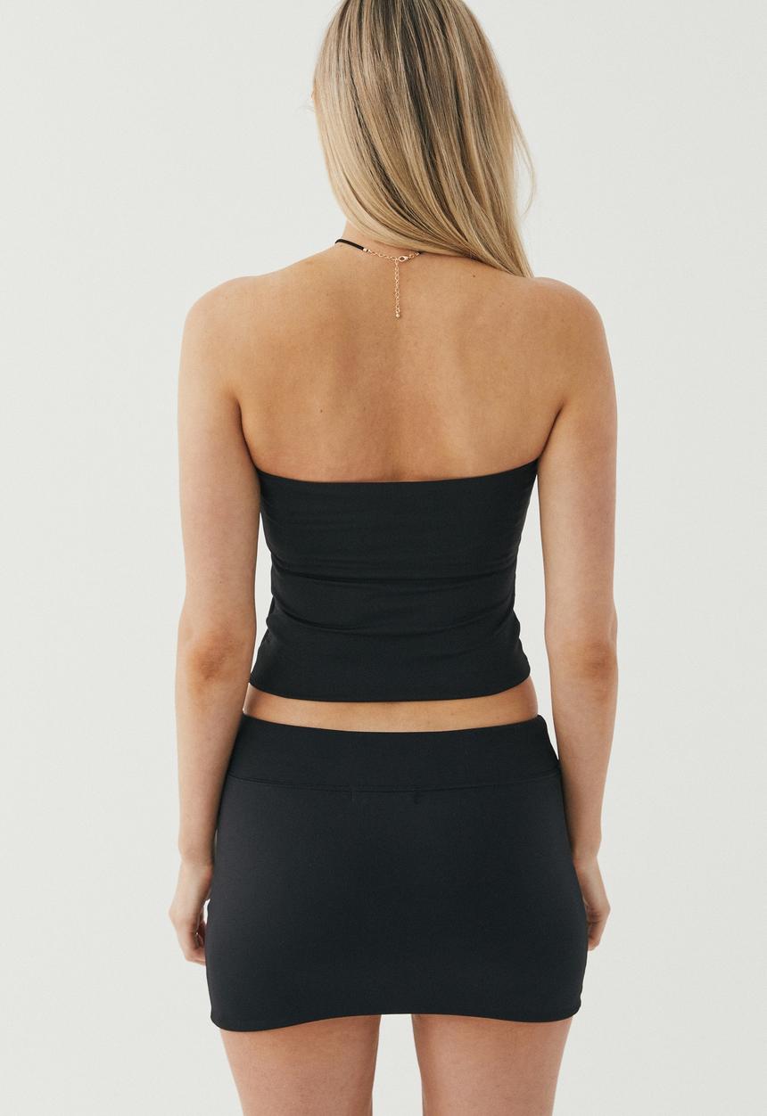 Supré  - Luxe longline tube top - black