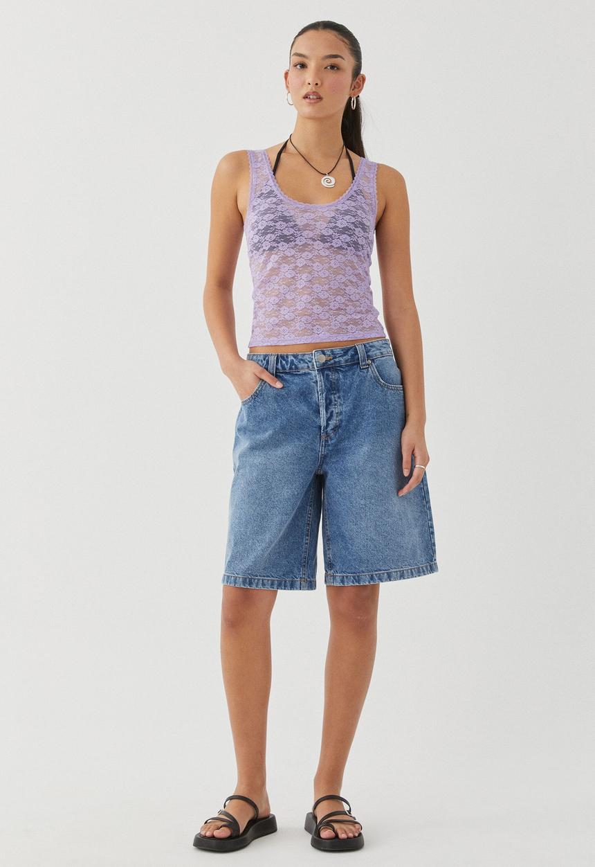 Supré  - Carla lace tank - soft lilac