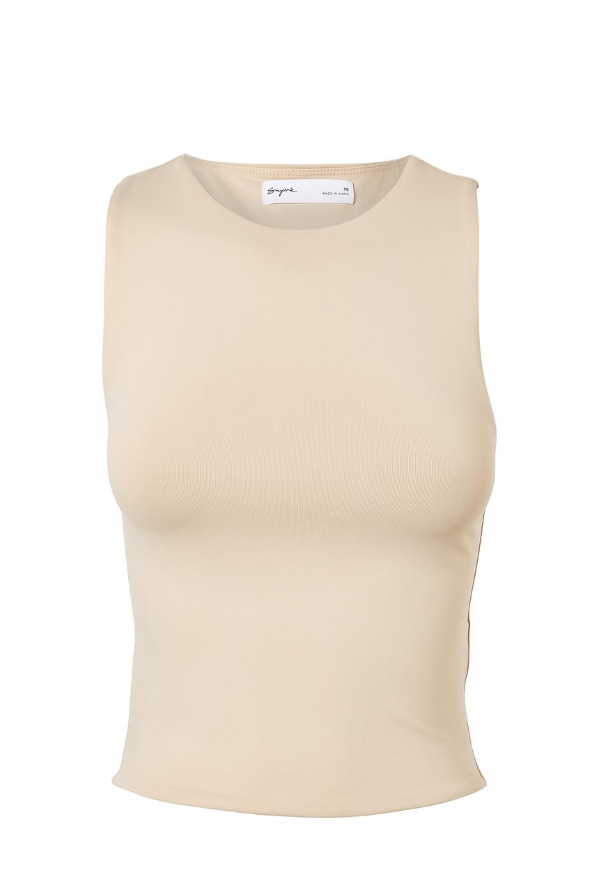 Supré  - Luxe cropped tank - london beige